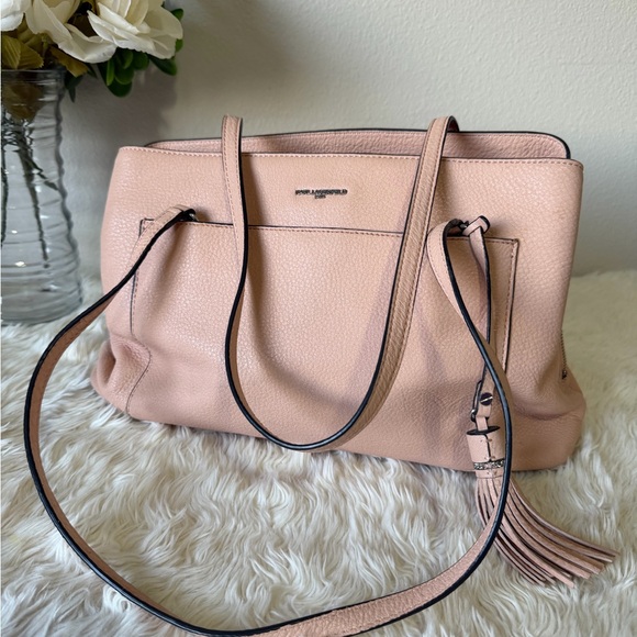 Karl Lagerfeld Handbags - Karl Lagerfeld Blush Pink Shoulder Bag
